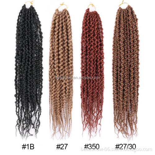 Hot sell passion twist hairLow Temperature Synthetic Braiding Hair 2X Twisted Crochet Braids Hair Extension Senegal Twist